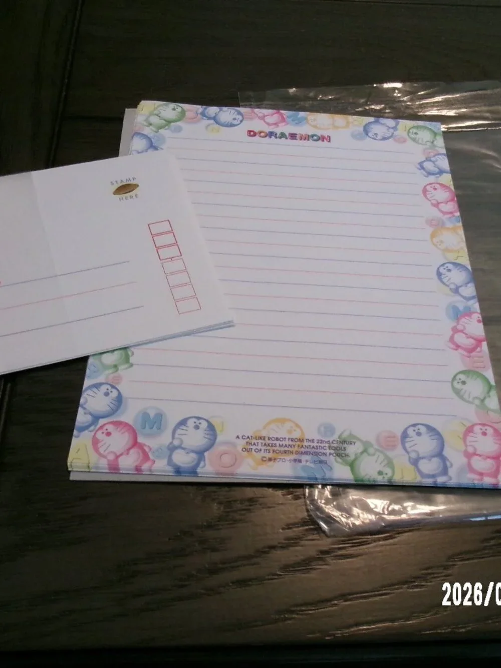 VTG Doraemon Collectible 2000 Stationery Envelopes Stickers Rare
